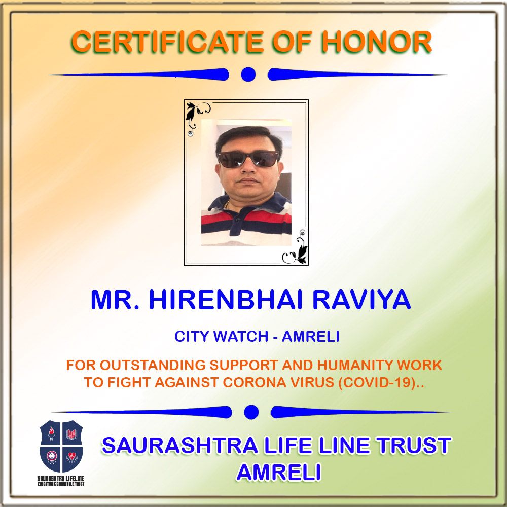 Certificate of Honor